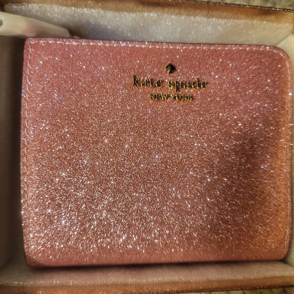 Kate Spade Glimmer Glitter Sparkling Small Wallet